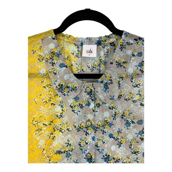 CAbi Floral Sleeveless PeterPan neck Blouse #5221 - Picture 4 of 10